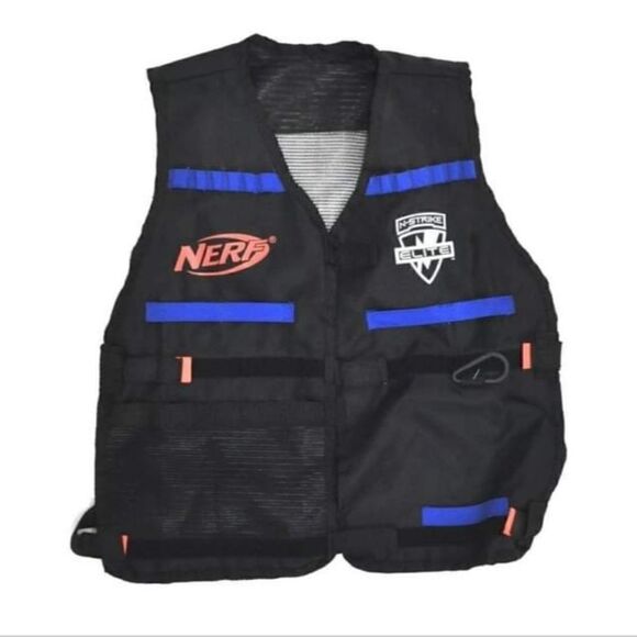 Nerf Elite 2.0 Trio  Gun - NERF N-Strike Elite Tactical Vest Black Orange - Picture 1 of 3